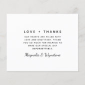 Budget Photo Collage結婚のサンキューカード (裏面)