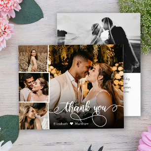 Budget Photo Collage結婚のサンキューカード