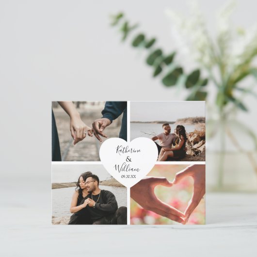 Budget Photo Collage結婚式招待状 (スタンド正面)