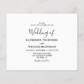 Budget Photo Collage結婚式招待状 (裏面)