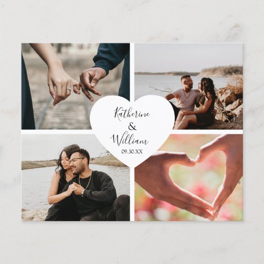 Budget Photo Collage結婚式招待状 (正面)