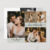 Budget Photo Collage結婚's Thank You Script Card (正面/裏面)