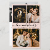 Budget Photo Collage結婚's Thank You Script Card (正面/裏面)