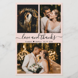 Budget Photo Collage結婚's Thank You Script Card