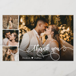 Budget Photo Collage結婚's Thank You Script Card