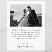 Budget Photo Collage結婚's Thank You Script Card (裏面)