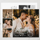 Budget Photo Collage結婚's Thank You Script Card (正面/裏面)