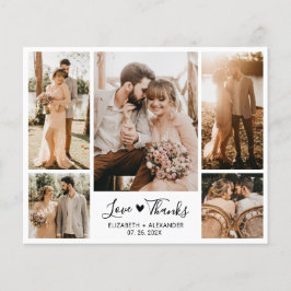 Budget Photo Collage結婚's Thank You Script Card