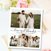 Budget Photo Collage結婚's Thank You Script Card