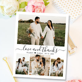 Budget Photo Collage結婚's Thank You Script Card