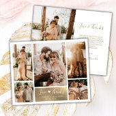 Budget Photo Collage結婚's Thank You Script Card