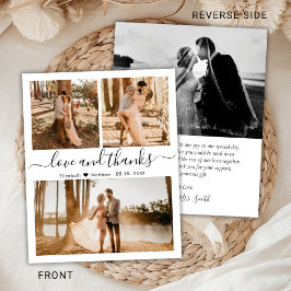 Budget Photo Collage結婚's Thank You Script Card