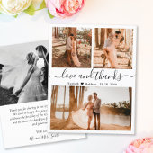 Budget Photo Collage結婚's Thank You Script Card