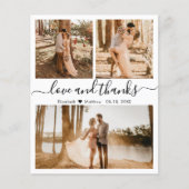 Budget Photo Collage結婚's Thank You Script Card (正面)