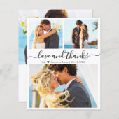 Budget Photo Collage結婚's Thank You Script Card (正面/裏面)