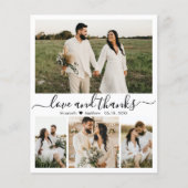 Budget Photo Collage結婚's Thank You Script Card (正面)