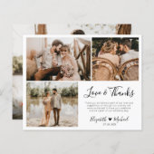 Budget Photo Collage結婚's Thank You Script Card (正面/裏面)