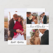 Budget Photo Collage結婚's Thank You Script Card (正面/裏面)