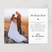 Budget Photo Collage結婚's Thank You Script Card (裏面)