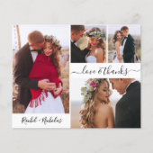 Budget Photo Collage結婚's Thank You Script Card (正面)