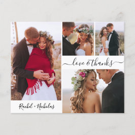 Budget Photo Collage結婚's Thank You Script Card