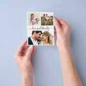 Budget Photo Collage 結婚's Thank You Flyer チラシ (手)