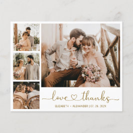 Budget Photo Collage 結婚's Thank You Flyer チラシ
