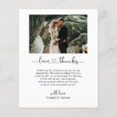 Budget Photo Collage 結婚's Thank You Flyer チラシ (裏面)