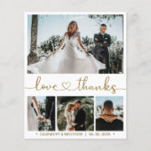 Budget Photo Collage 結婚's Thank You Flyer チラシ (正面)