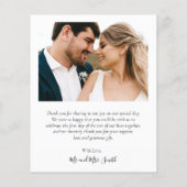 Budget Photo Collage 結婚's Thank You Flyer チラシ (裏面)