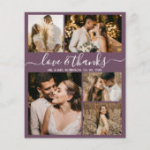 Budget Photo Collage Mauve'結婚S Thank You Flyer (正面)