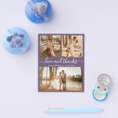 Budget Photo Collage Mauve'結婚S Thank You Flyer チラシ (シングル)