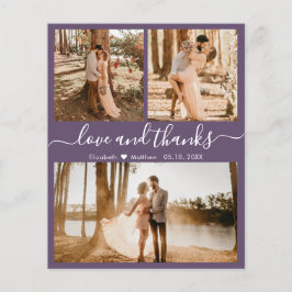 Budget Photo Collage Mauve'結婚S Thank You Flyer チラシ