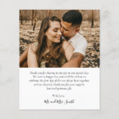 Budget Photo Collage Mauve'結婚S Thank You Flyer チラシ (裏面)