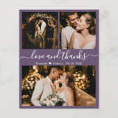 Budget Photo Collage Mauve'結婚S Thank You Flyer チラシ (正面)
