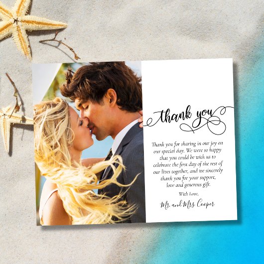 Budget Photo Collage Scriptの結婚サンキューカード