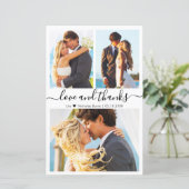 Budget Photo Collage Scriptの結婚サンキューカード (スタンド正面)