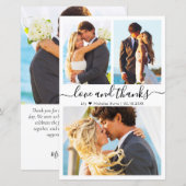 Budget Photo Collage Scriptの結婚サンキューカード (正面/裏面)