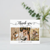 Budget Photo Collage Scriptの結婚サンキューカード (スタンド正面)