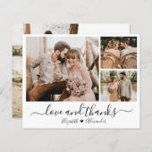 Budget Photo Collage Wedding Thank You Card (正面/裏面)