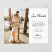 Budget Photo Collage Wedding Thank You Card (裏面)