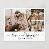 Budget Photo Collage Wedding Thank You Card (正面)
