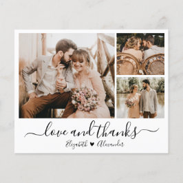 Budget Photo Collage Wedding Thank You Card