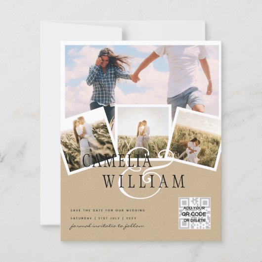 BUDGET PHOTO DATES救の招待状 – 混色 (正面)