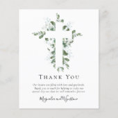 Budget Photo Eucalyptus Wedding Thank You Card (正面)