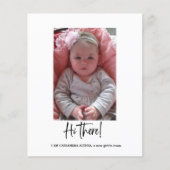 Budget Photo Girl Birth Announcementカード (正面)