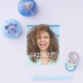 Budget Photo Graduation Announcement Flyer チラシ (シングル)