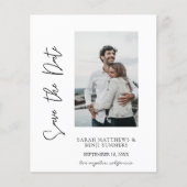 Budget Photo Handタイポグラフィ日付Wフライヤーの保存 チラシ (正面)