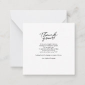 Budget Photo Hand-Lettered'結婚S Thank You ノートカード (裏面)