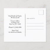 Budget Photo Home Dog Moving Announcementはがき (裏面)